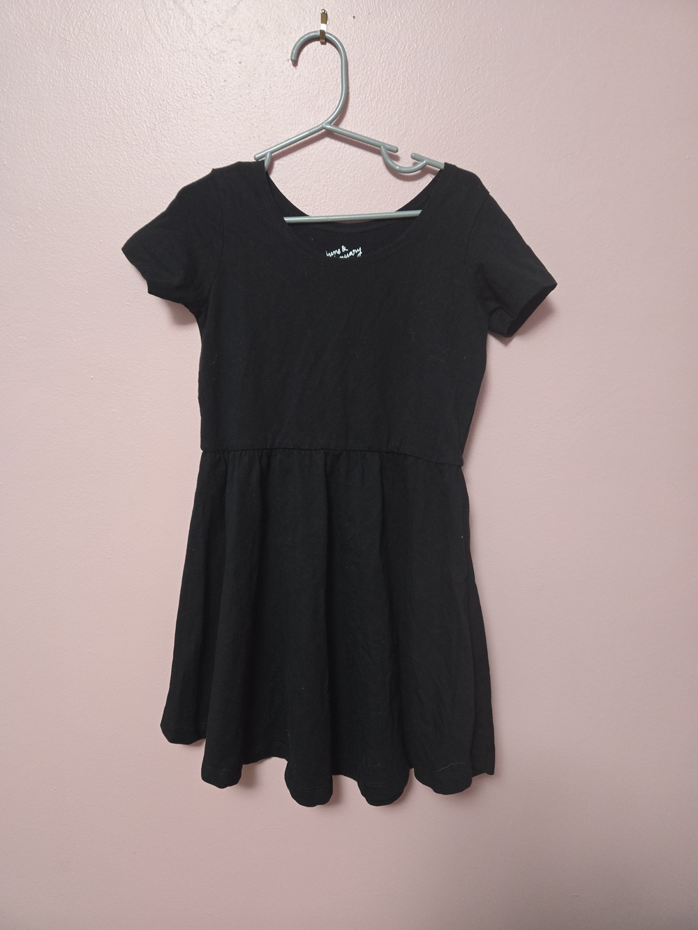 Everyday Black Short Sleeve Girls' Dress